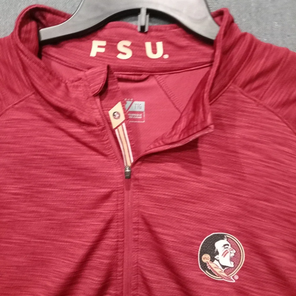 Levelwear FSU Florida State Seminoles 1/4 Zip Pullover Mens XXL Garnet Heather